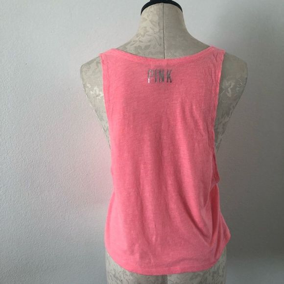 Victoria’s Secret PINK neon pink sequin muscle top - Picture 5 of 6